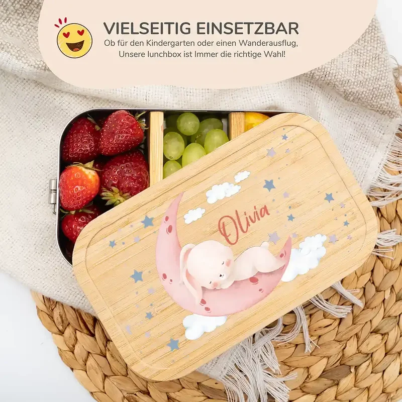 Brotdose Kinder personalisiert Baby Hase