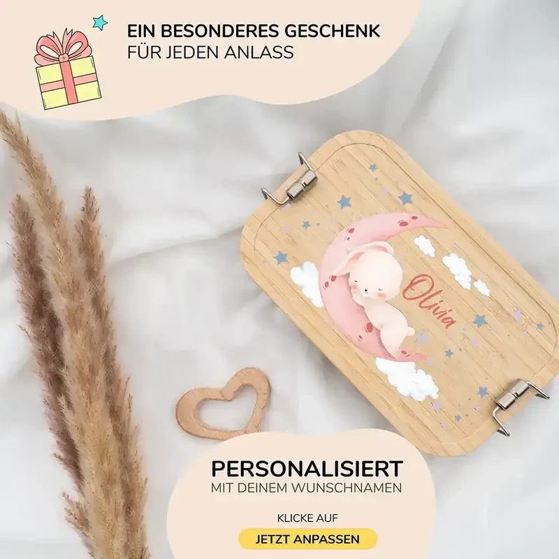 Brotdose Kinder personalisiert Baby Hase
