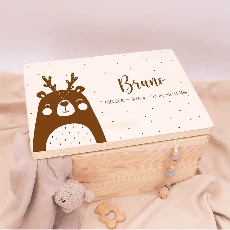 Personalisierte Erinnerungskiste X-Mas Bär