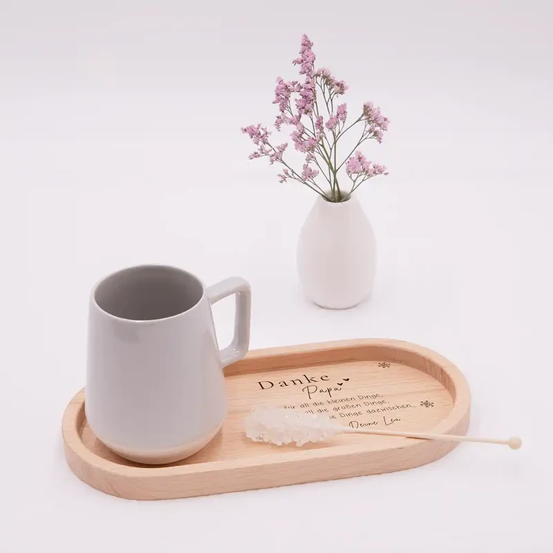Holz-Serviertablett Papa-Weihnachtsgeschenk - Danke Papa