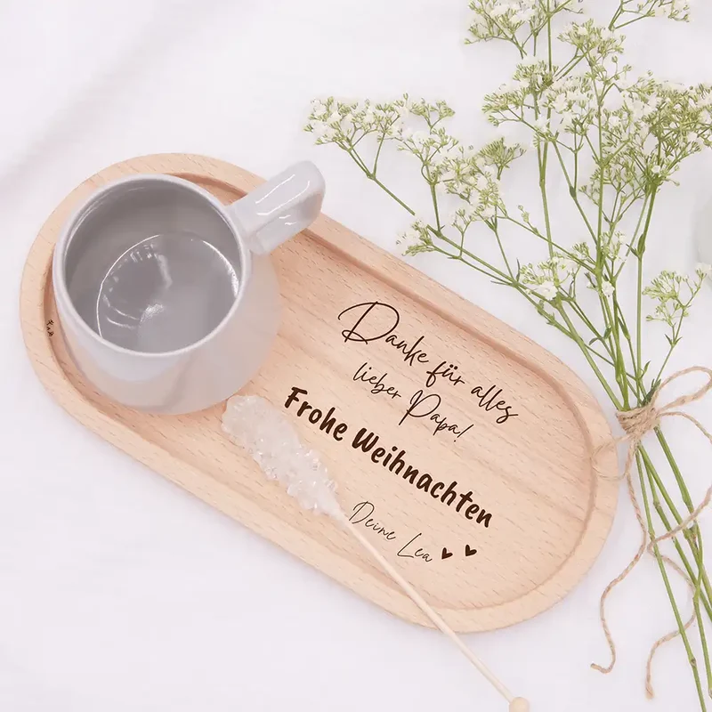 Holz-Serviertablett Papa-Weihnachtsgeschenk - Danke Für alles
