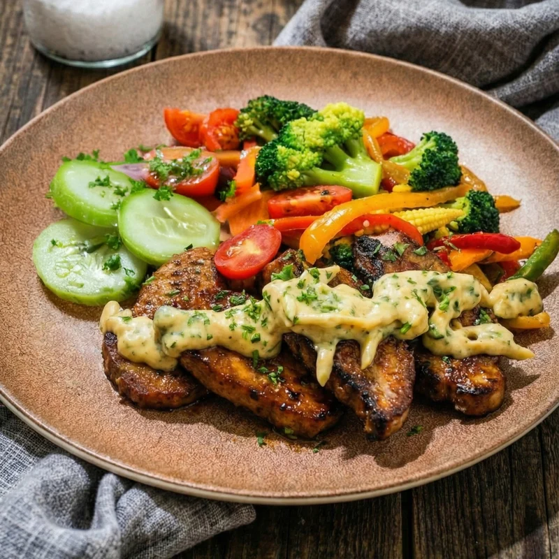 Indian Curry Duck W/ Raita Dressing
