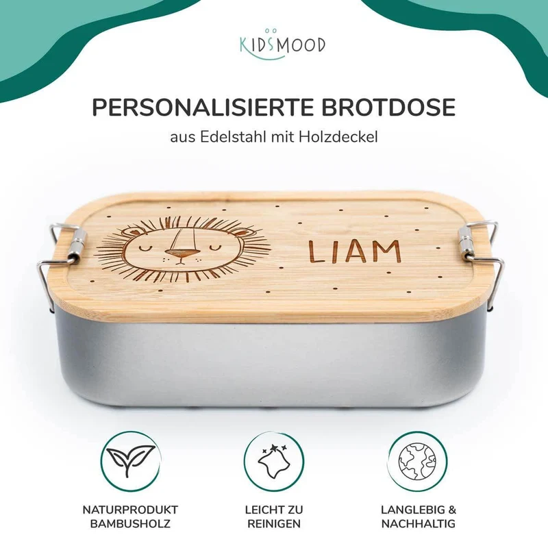 Brotdose personalisiert Löwenkopf