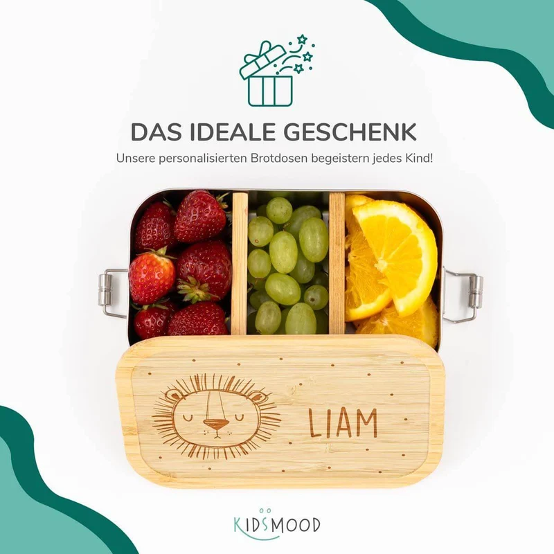 Brotdose personalisiert Löwenkopf