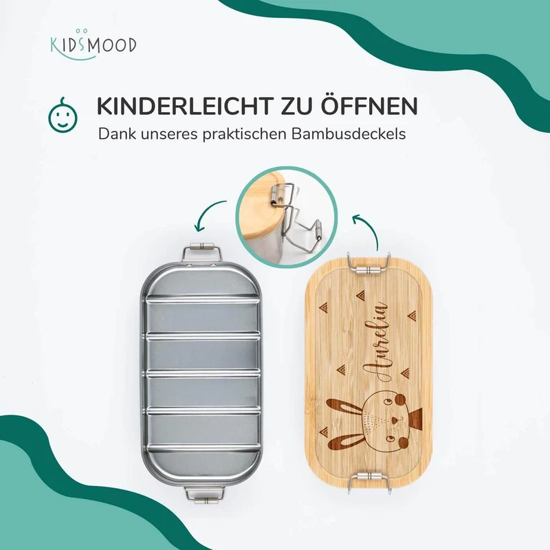 Brotdose personalisiert Hase