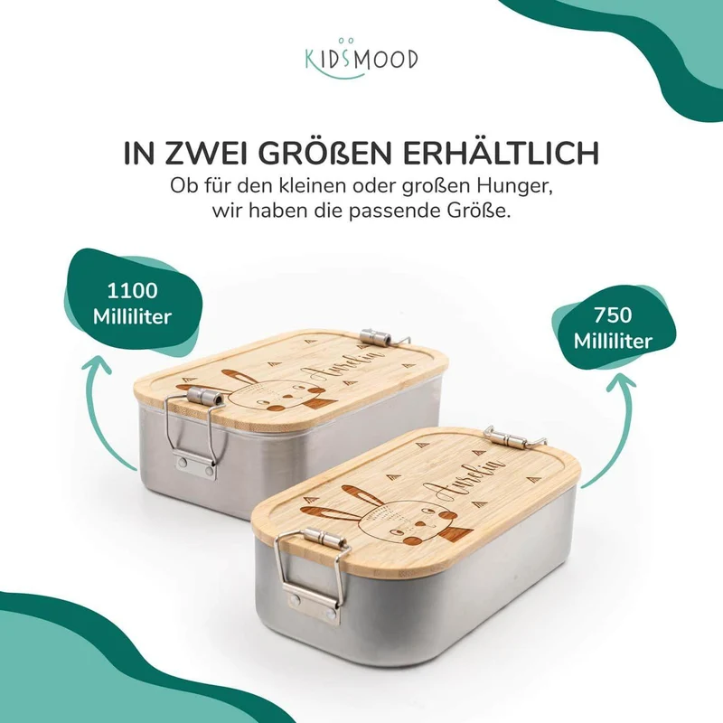 Brotdose personalisiert Hase