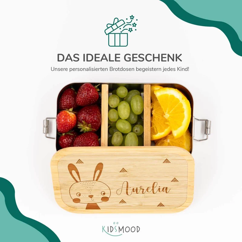 Brotdose personalisiert Hase