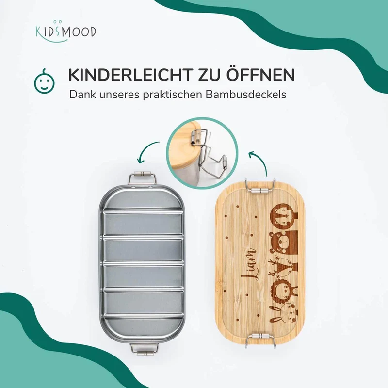 Brotdose personalsiert Tierfamilie