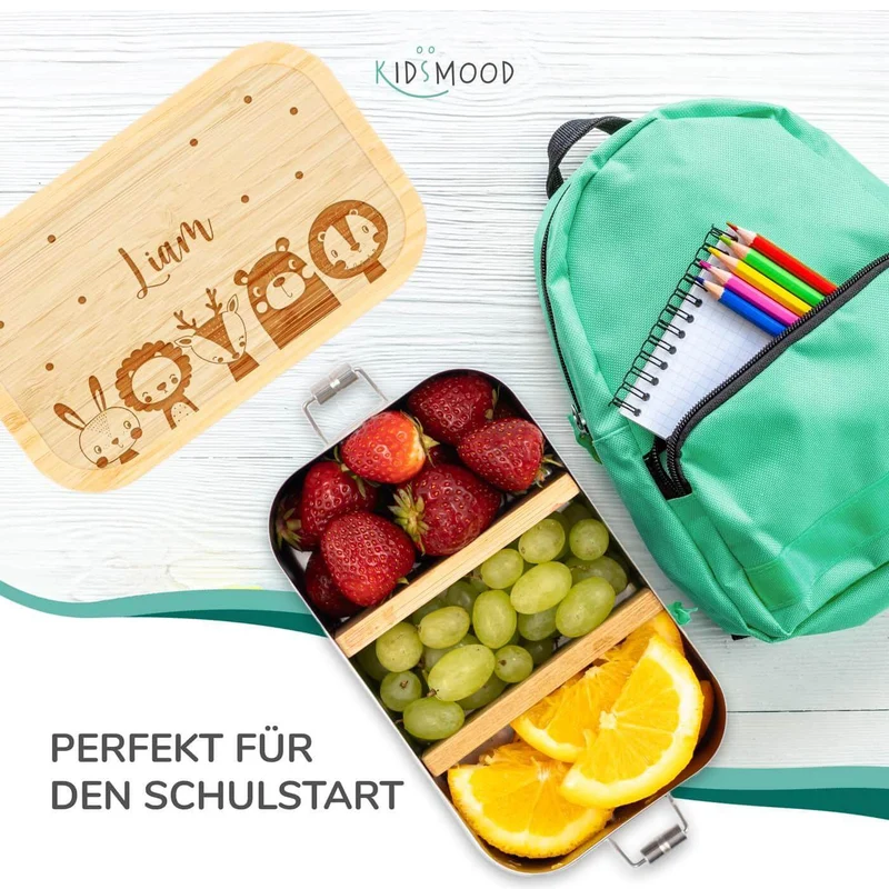 Brotdose personalsiert Tierfamilie