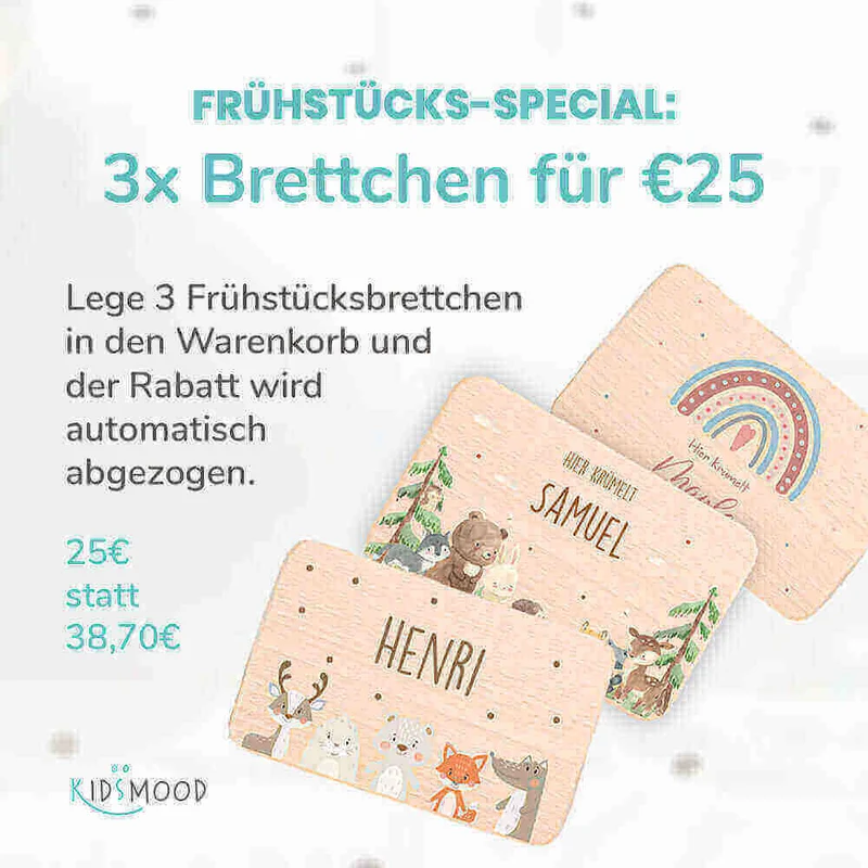Frühstücksbrettchen Holz personalisiert Hippo