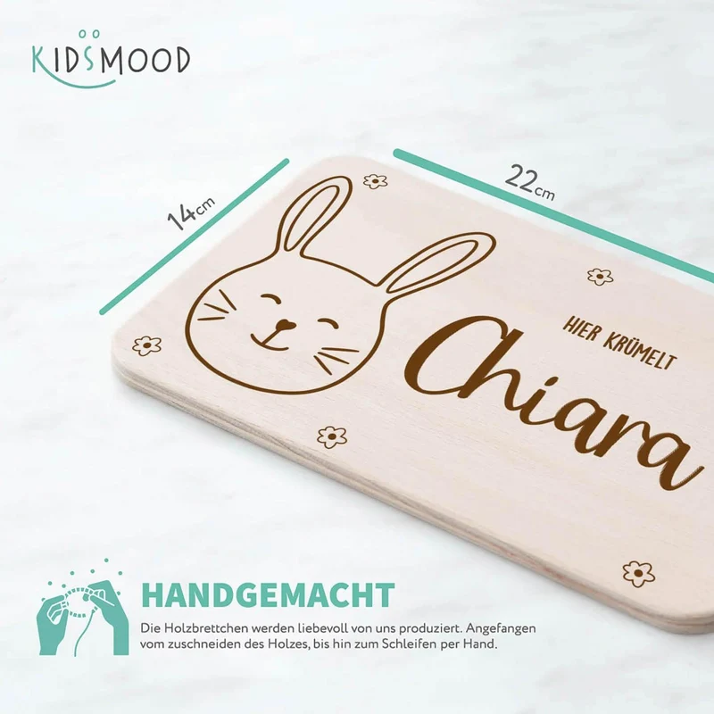 Frühstücksbrettchen Holz Hase