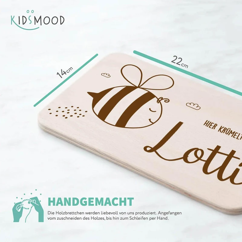 Frühstücksbrettchen Holz Biene