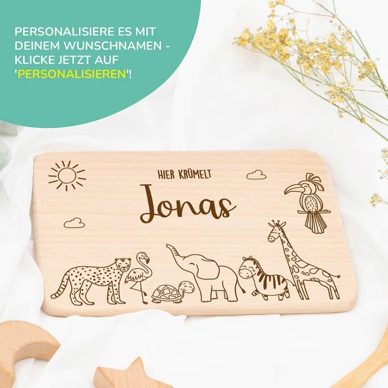 Frühstücksbrettchen Holz Bauernhof