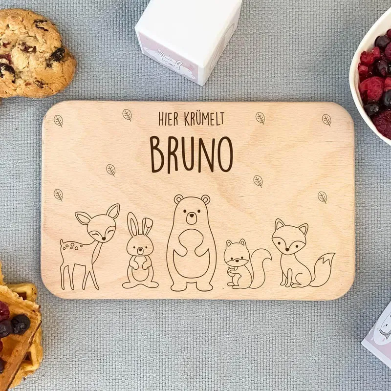 Frühstücksbrettchen Holz personalisiert
