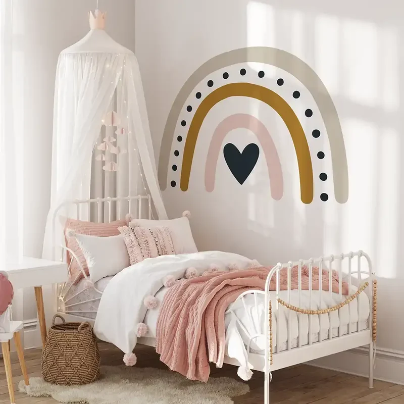 Wandaufkleber rainbow mini dot
