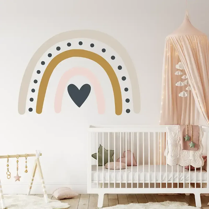 Wandaufkleber rainbow mini dot