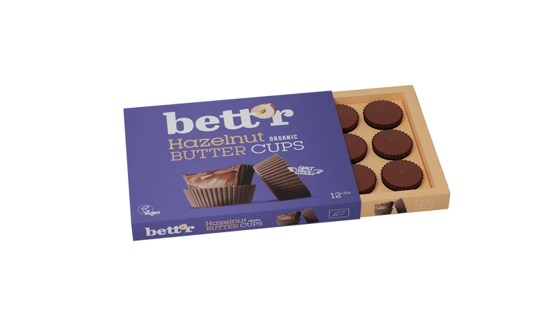 Bio Box of Nut Butter Cups with Hazelnut Cream, Bett'r