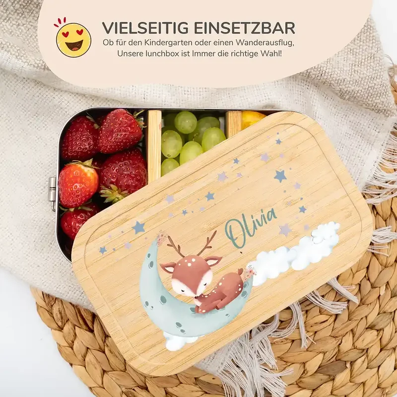 Brotdose Kinder personalisiert Baby Reh