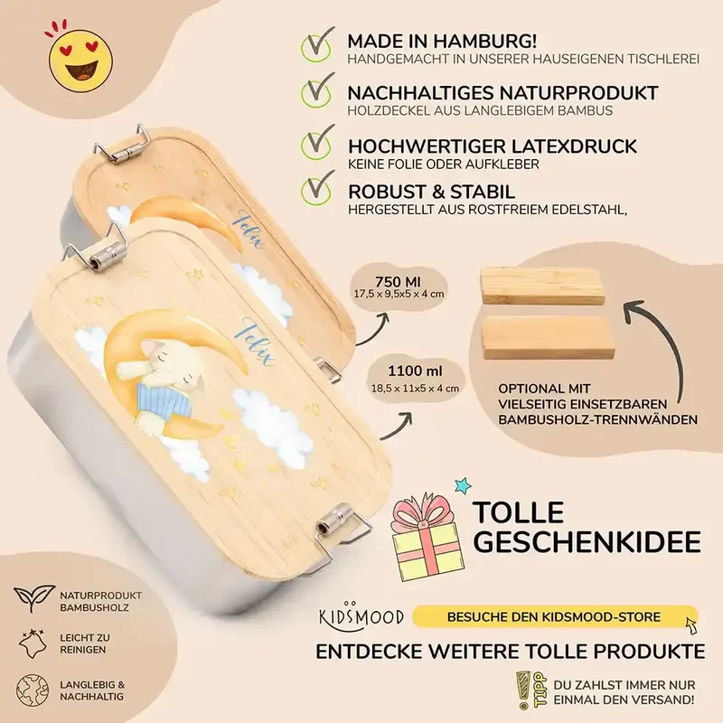 Brotdose Kinder personalisiert - Süßer Elefant