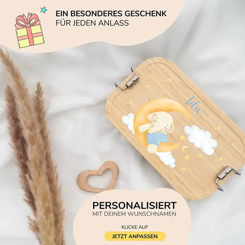 Brotdose Kinder personalisiert - Süßer Elefant