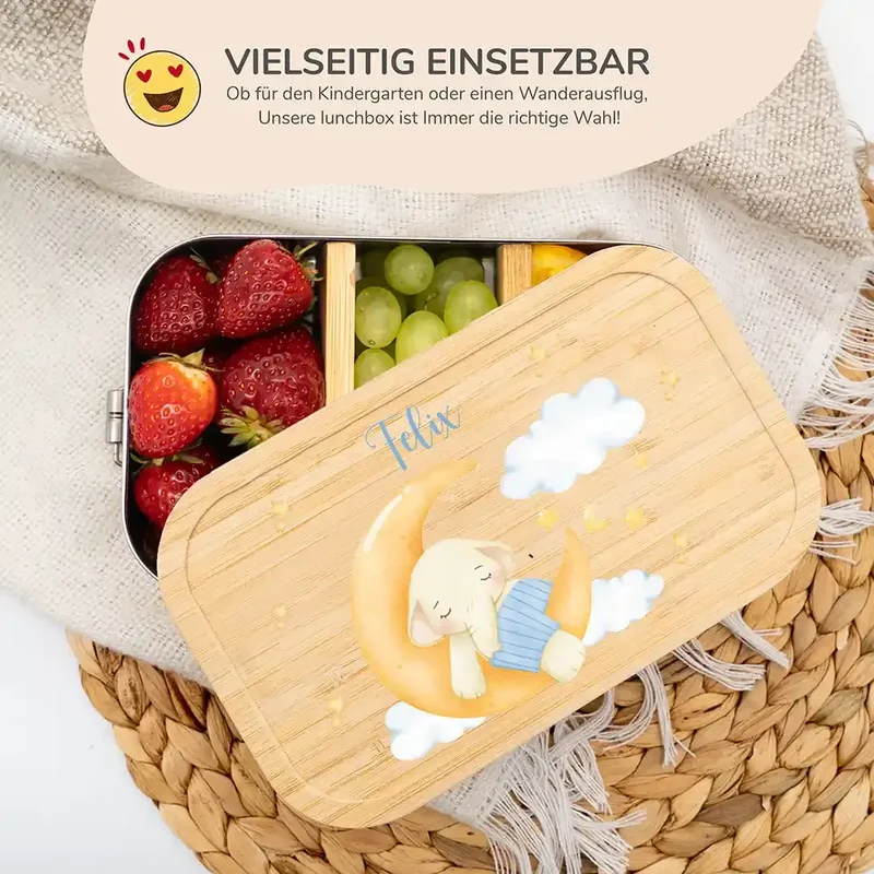 Brotdose Kinder personalisiert - Süßer Elefant