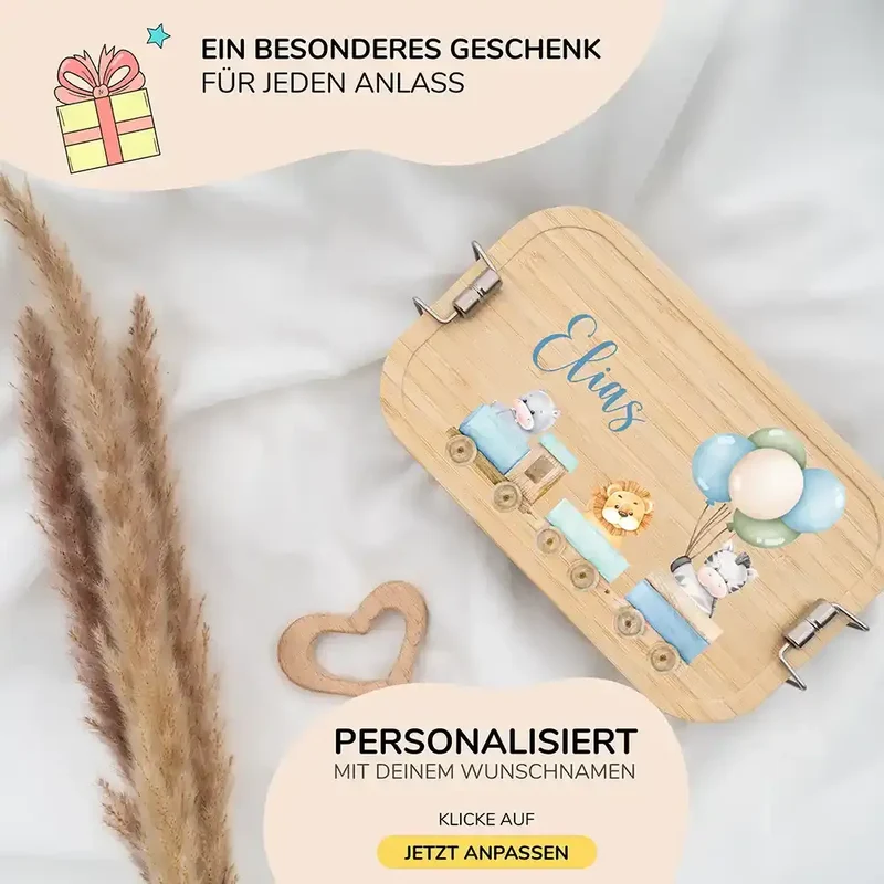 Brotdose personalsiert Tiere Eisenbahn