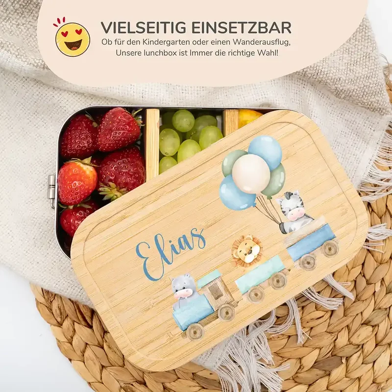 Brotdose personalsiert Tiere Eisenbahn