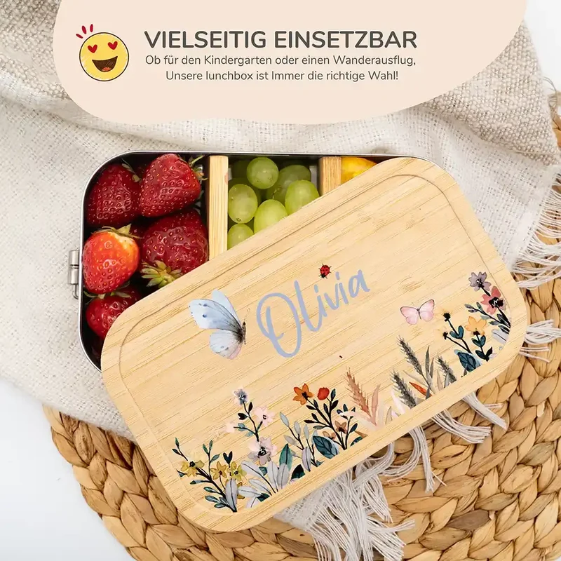 Brotdose Kinder personalisiert - Flora