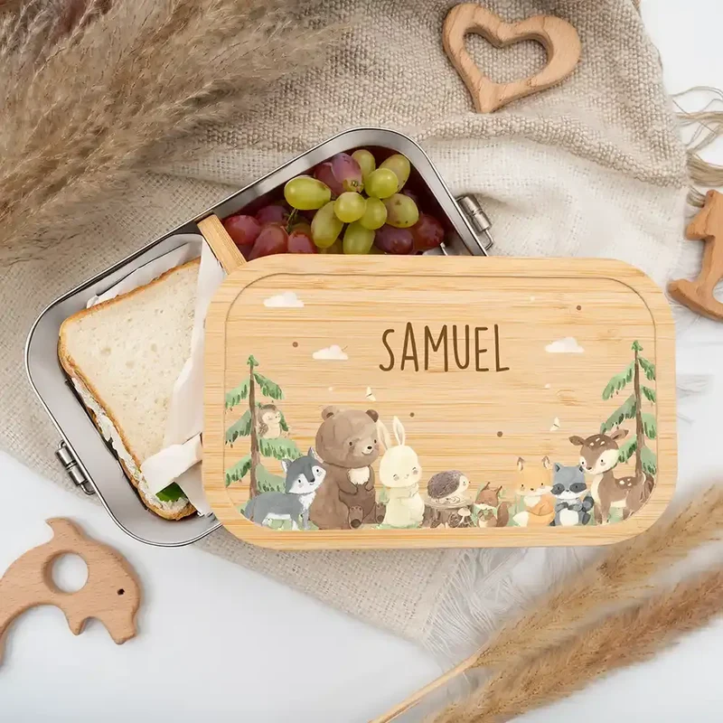 Brotdose Kinder personalisiert - Waldtiere