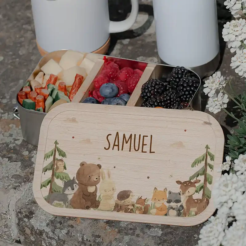 Brotdose Kinder personalisiert - Waldtiere