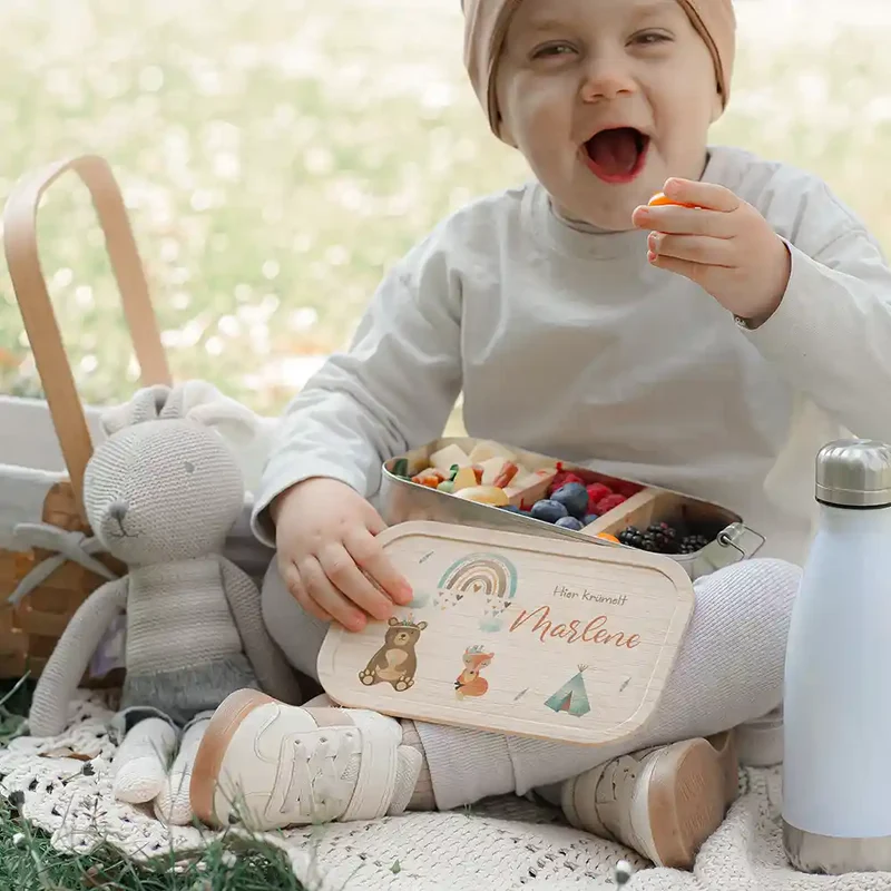 Brotdose Kinder personalisiert - Tipi