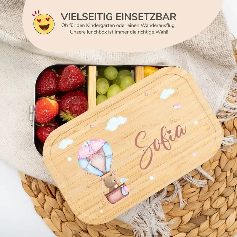 Brotdose Kinder personalisiert - Ballon Bär