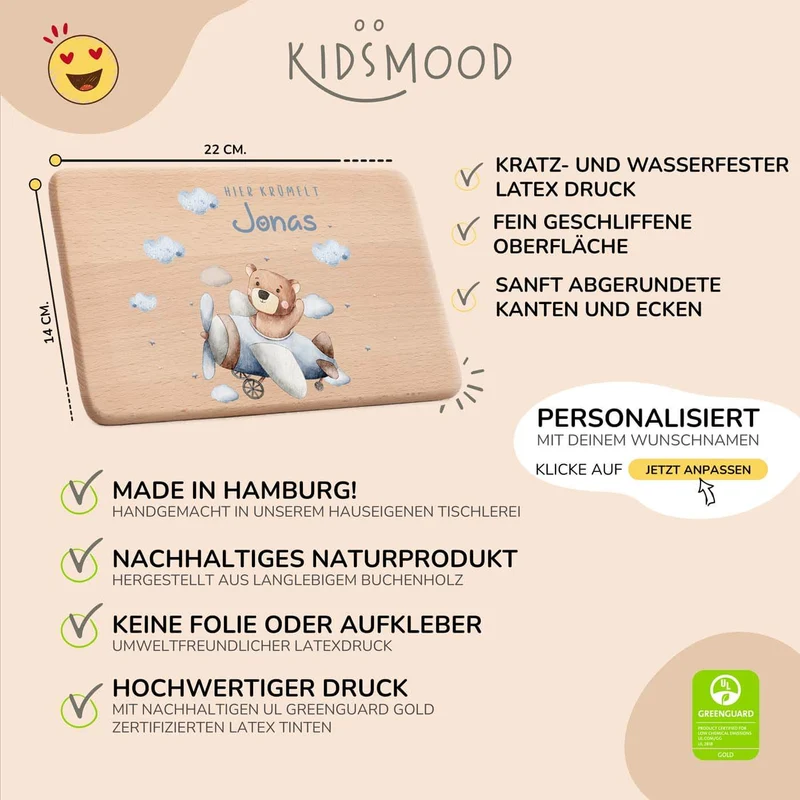 Frühstücksbrettchen Flugzeug