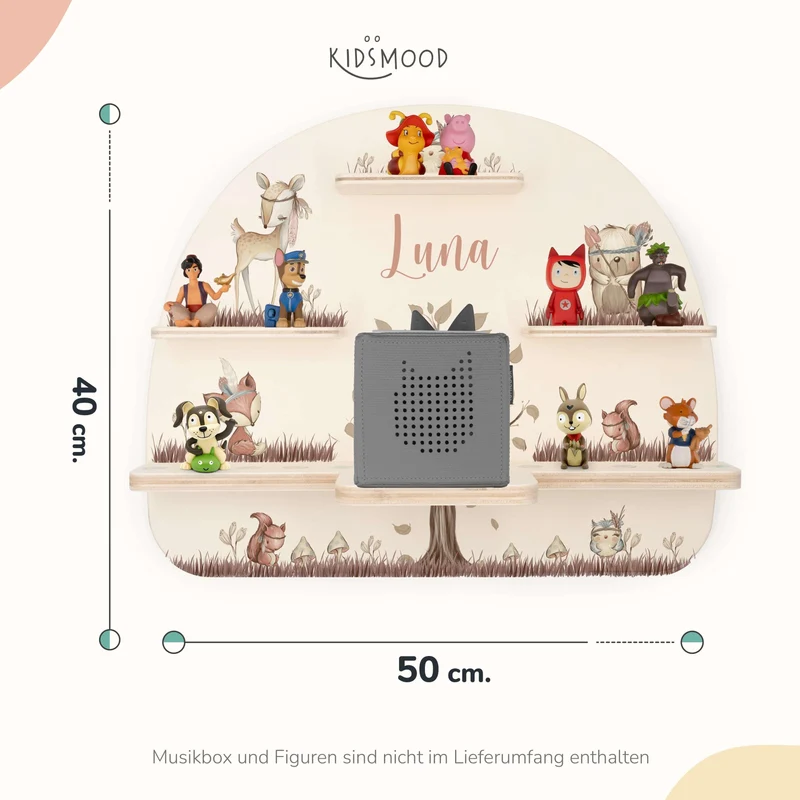 Tonie Regal aus Holz, Toniebox Regal Woodland