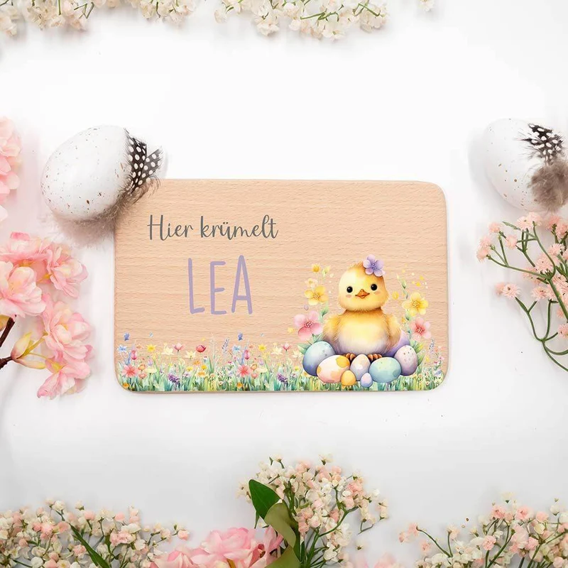 Frühstücksbrettchen Holz personalisiert