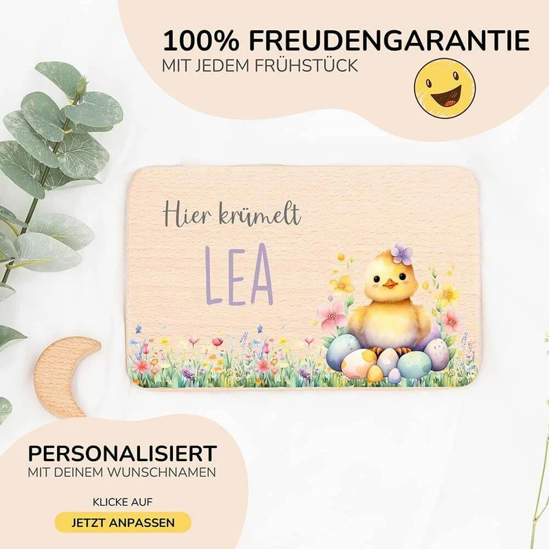 Frühstücksbrettchen Holz personalisiert