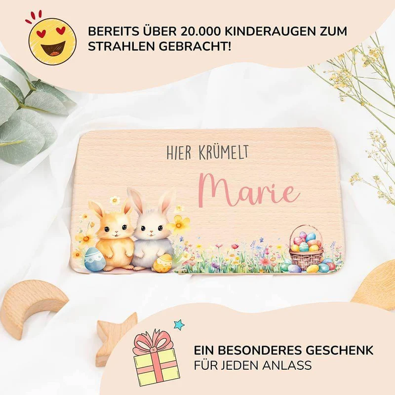 Frühstücksbrettchen Holz personalisiert