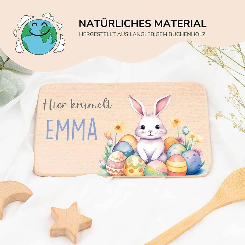 Frühstücksbrettchen Holz personalisiert