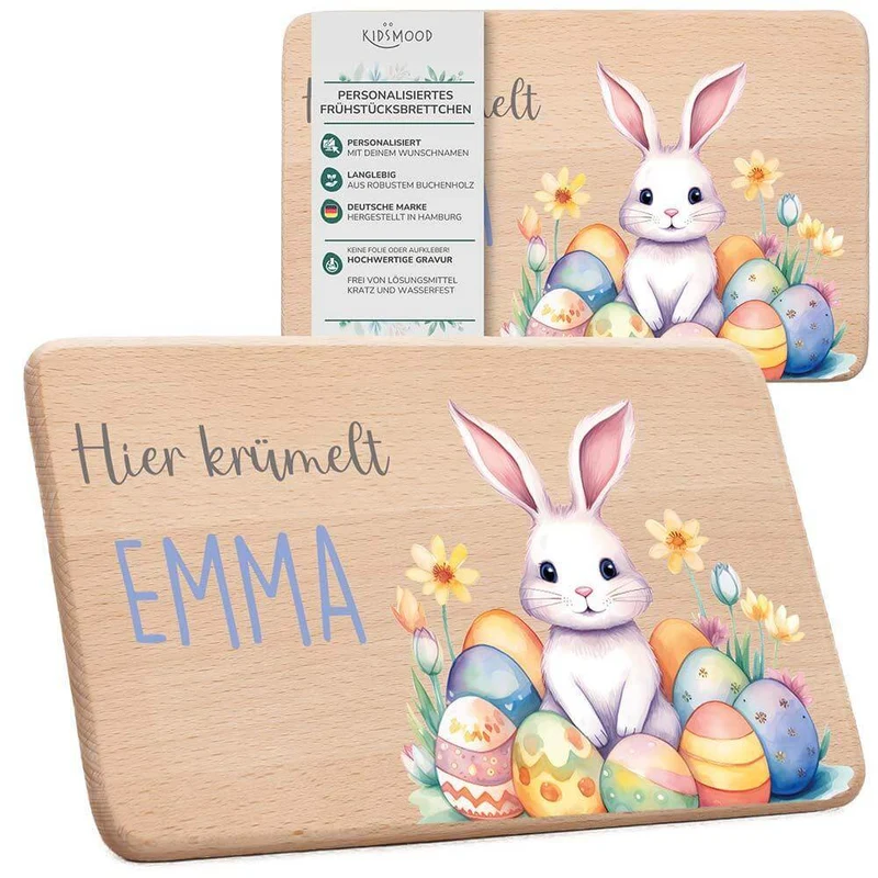 Frühstücksbrettchen Holz personalisiert