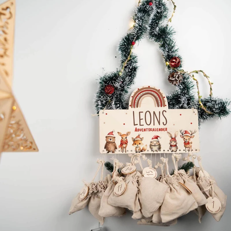 Personalisierte Adventskalender Tierfamilie