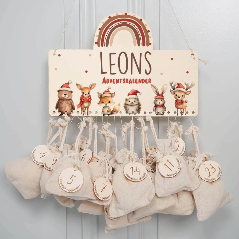 Personalisierte Adventskalender Tierfamilie