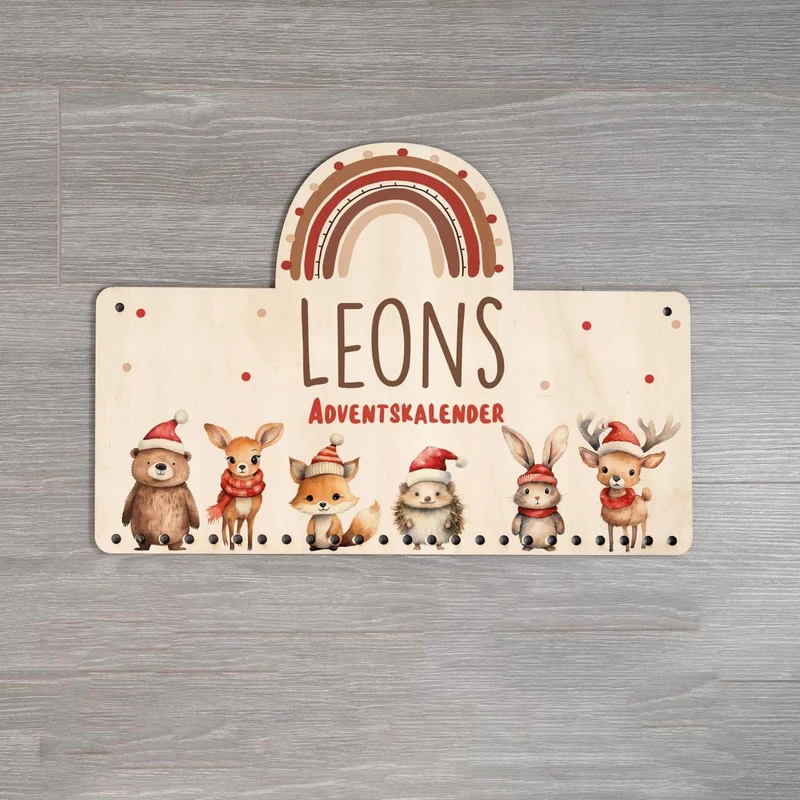 Personalisierte Adventskalender Tierfamilie