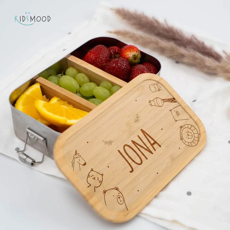 Brotdose Kinder personalisiert - Animal Family