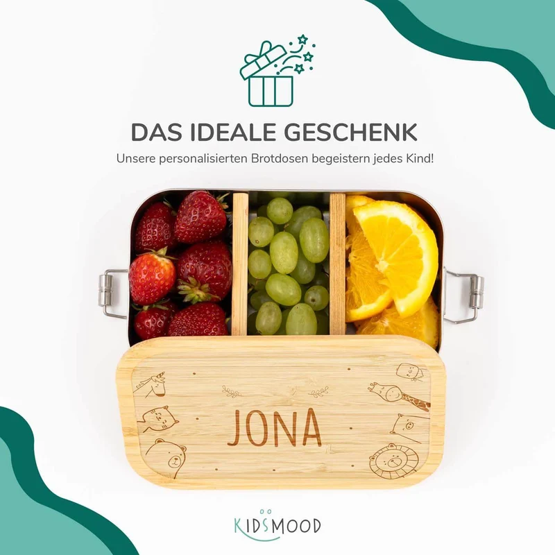 Brotdose Kinder personalisiert - Animal Family