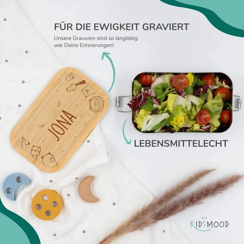 Brotdose Kinder personalisiert - Animal Family