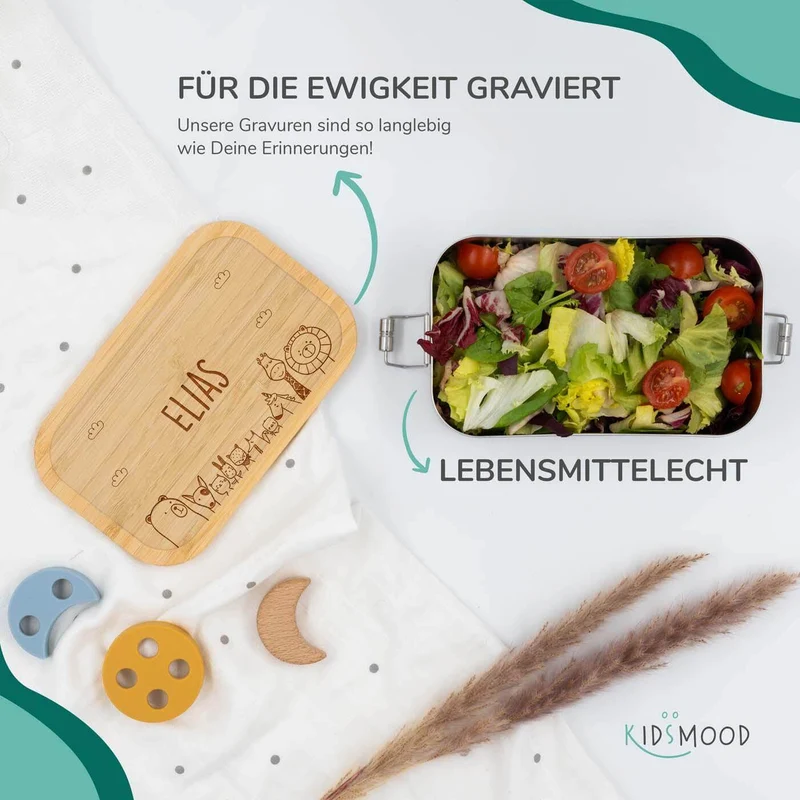 Brotdose Kinder personalisiert - Jungle