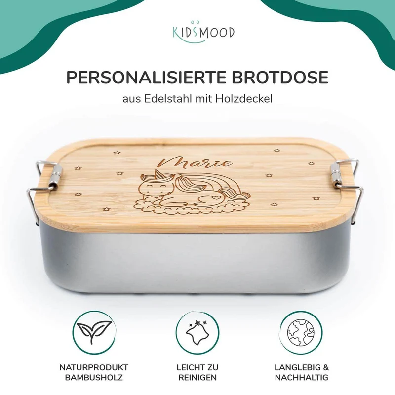 Brotdose personalisiert Einhorn