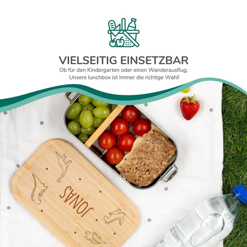 Brotdose personalisiert Dino