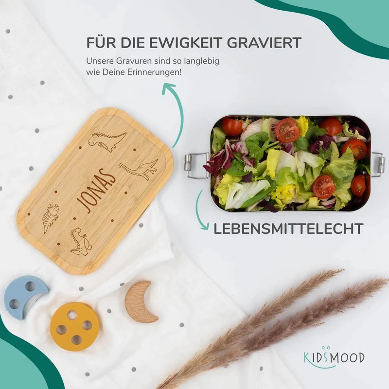 Brotdose personalisiert Dino