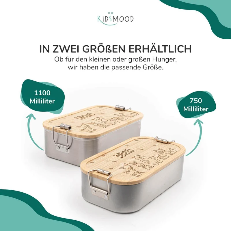Brotdose personalisiert Waldtiere
